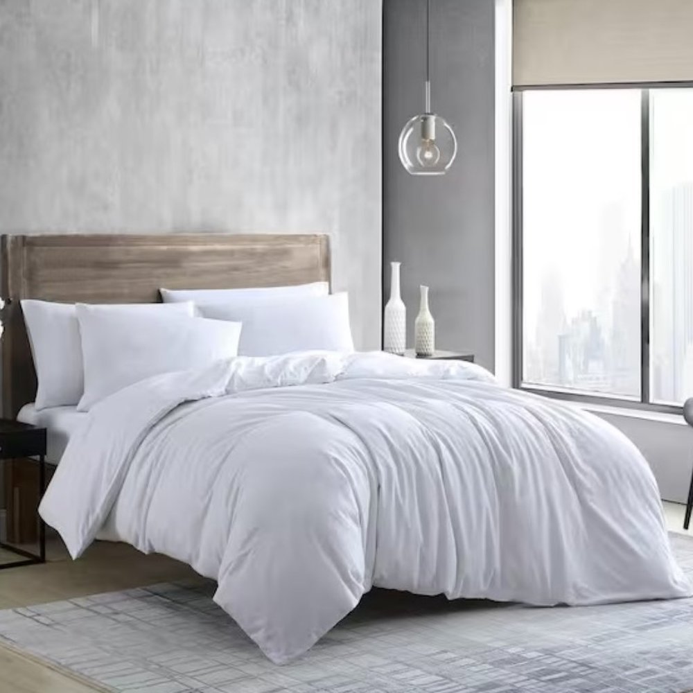Kenneth Cole New York Miro Solid Excel White Duvet Sham Set